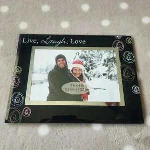 Glass "Live Laugh  Love" Photo Frame 6x4